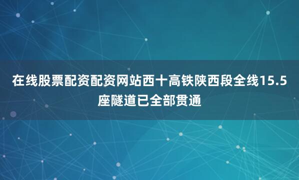 在线股票配资配资网站西十高铁陕西段全线15.5座隧道已全部贯通